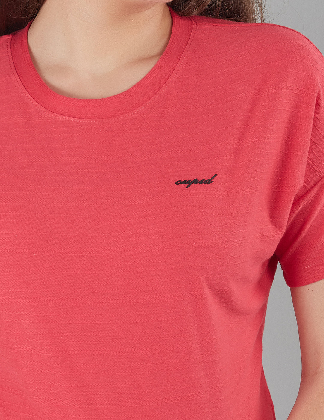 Women Plain Short T-shirts - Hot Pink