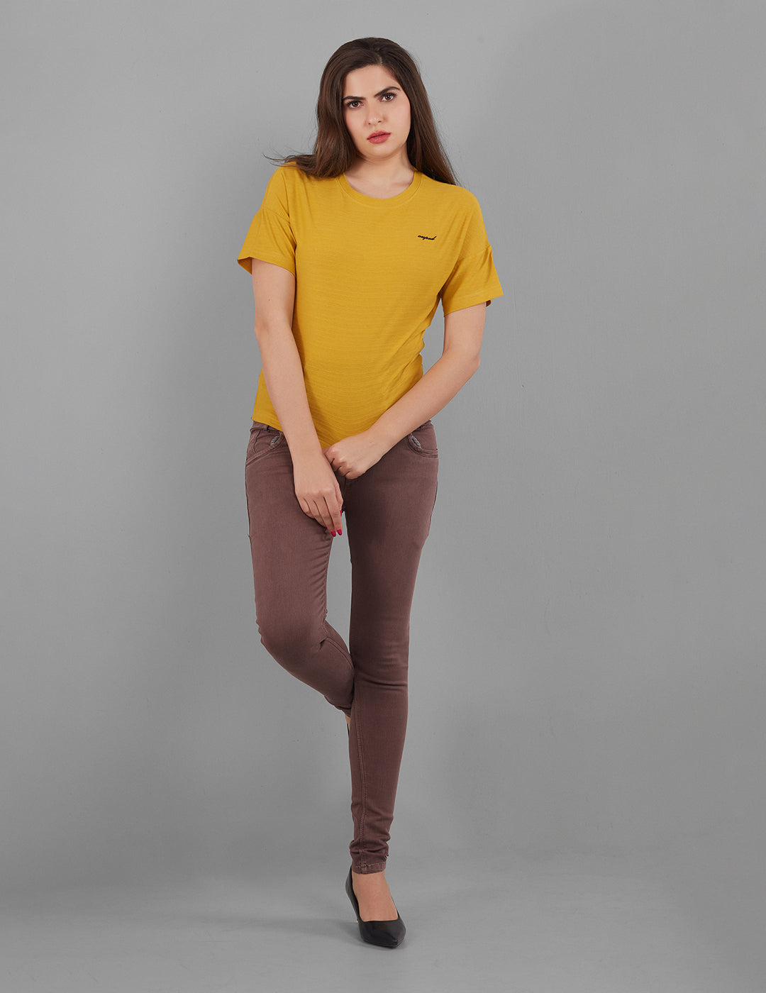 Women Plain Short T-shirts - Mango