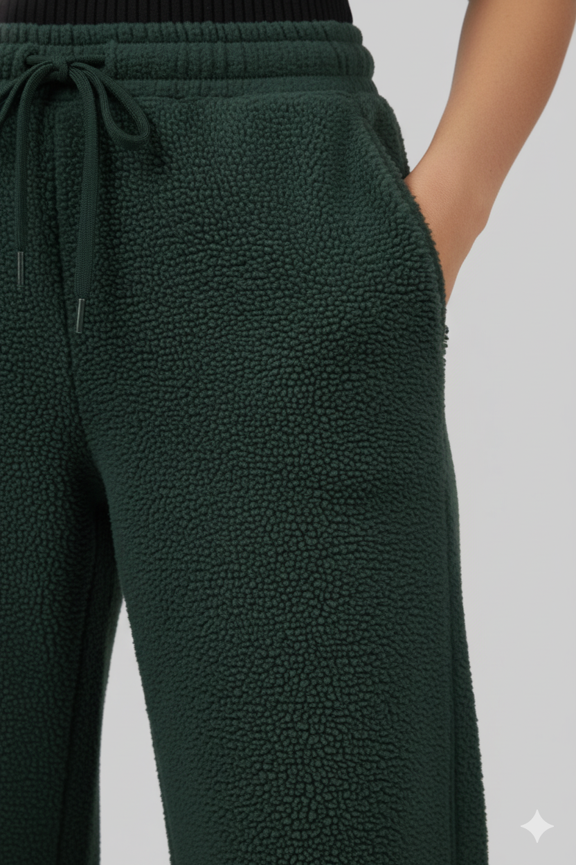 Cupid Warm Fleece Straight Pants-Winter Wear