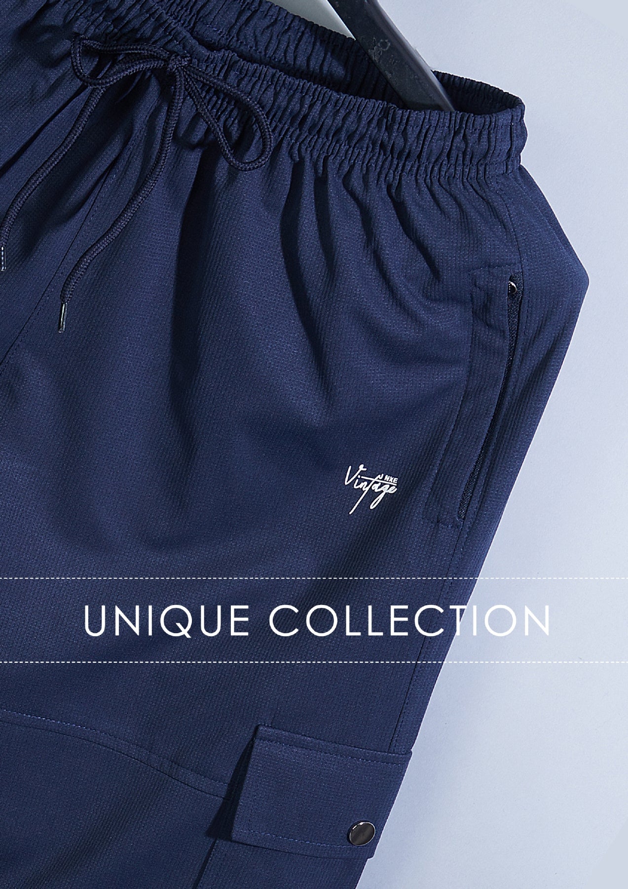 Comfortable navy blue cargo pants for men