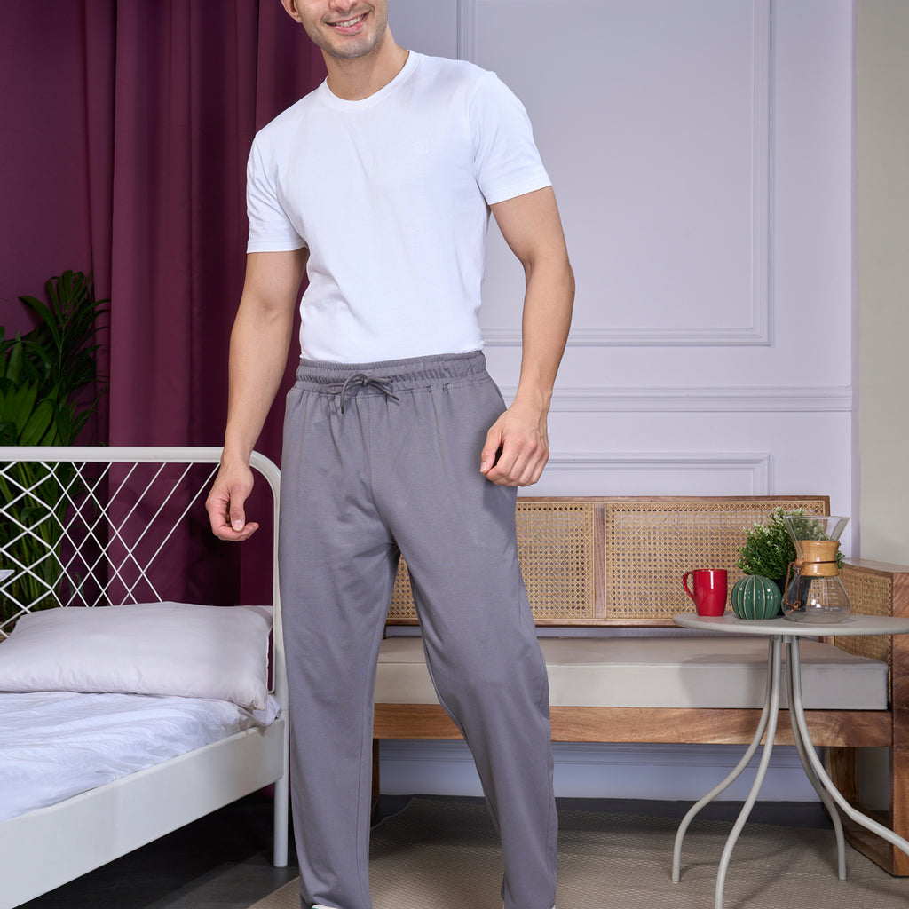 Jinxer Men Classic Straight Fit Joggers-Dark Grey