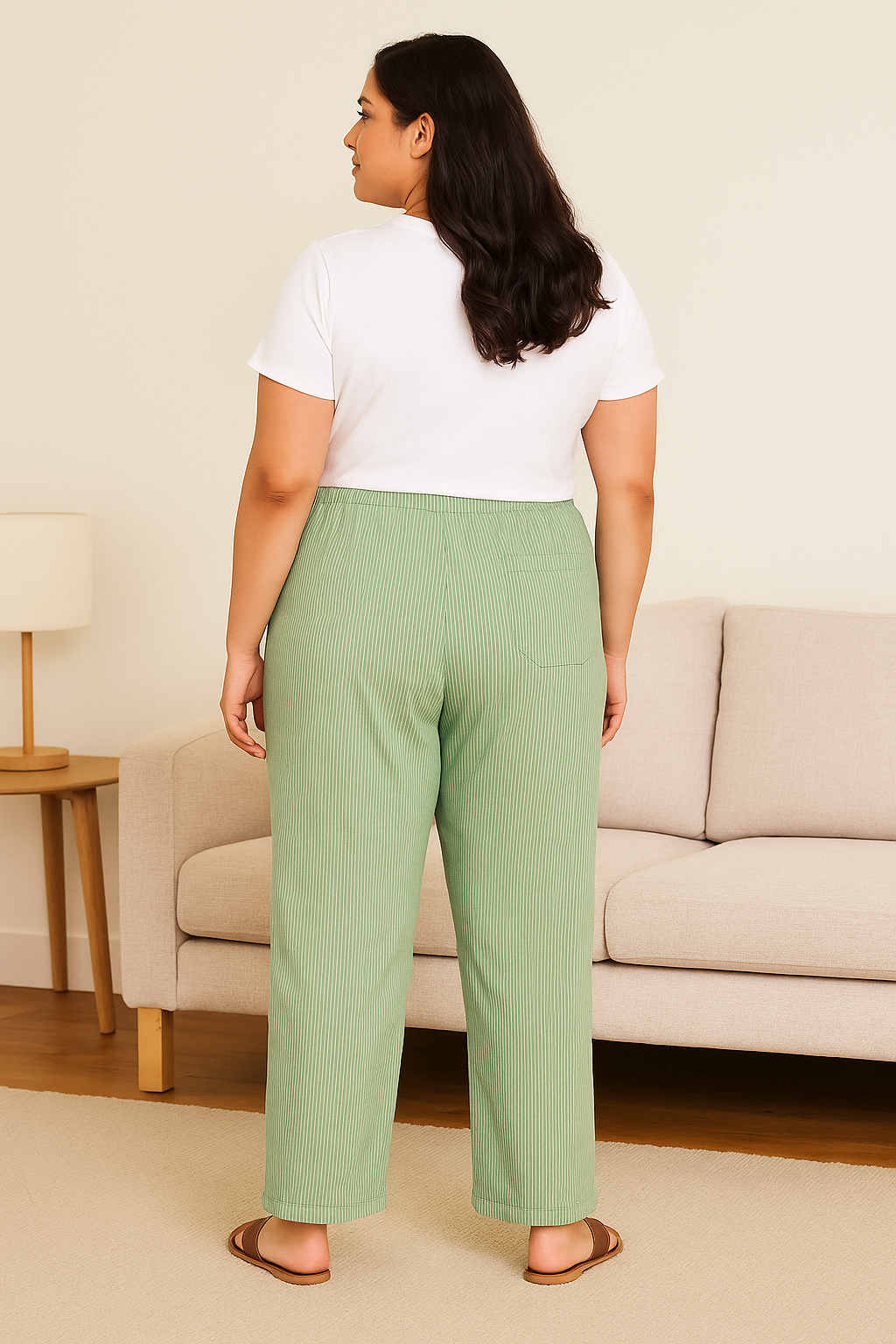Women’s Cotton Striped Pajama Pants | High Waisted | Sizes L–5XL