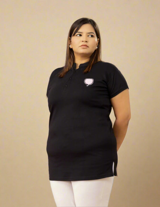 Black Short Kurti Top for Women