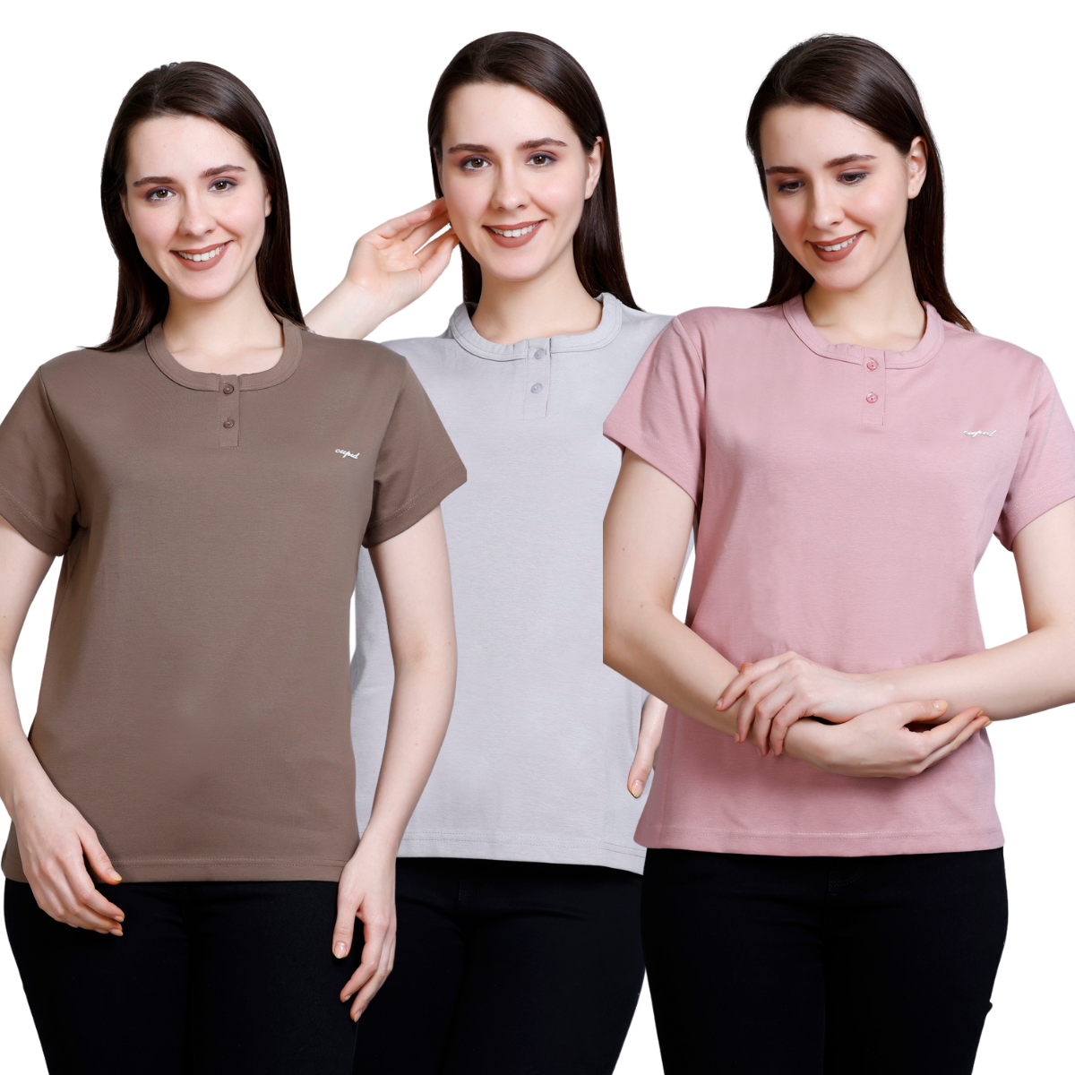 Cool Casual Basic T Shirts For Women Combo of Three