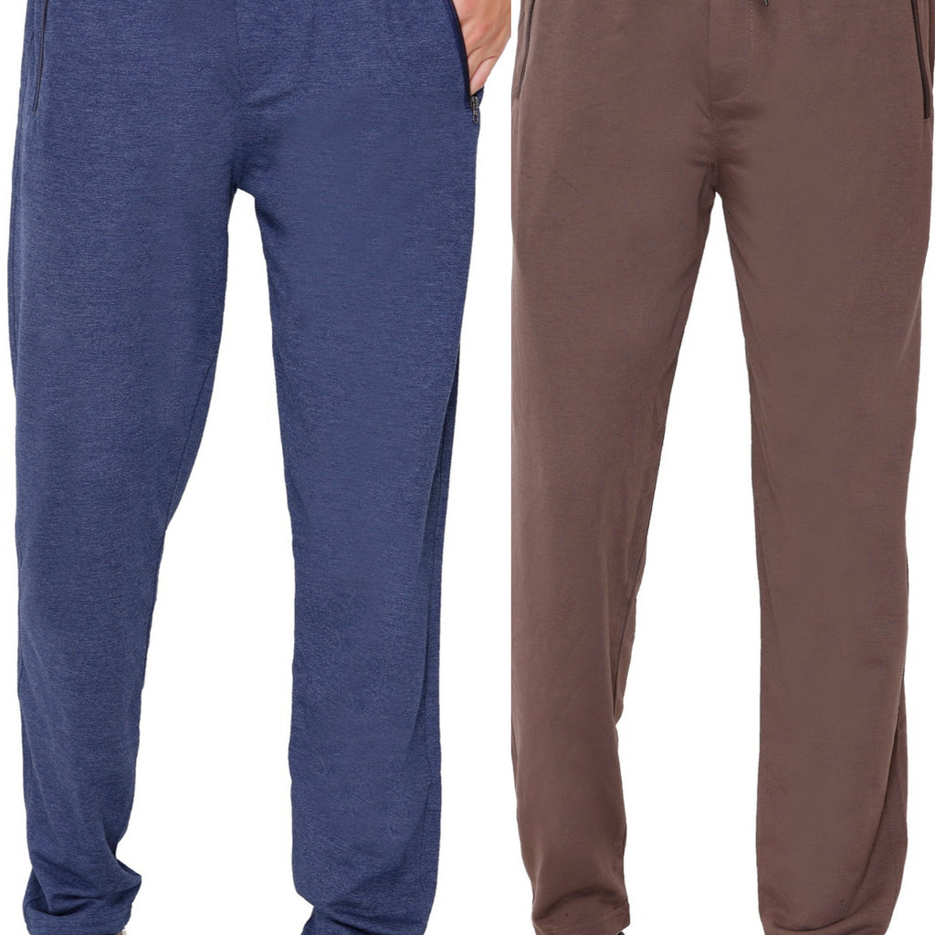 Jinxer Cotton  Pants For Men With Zipper Pockets -Combo Pack Of 2