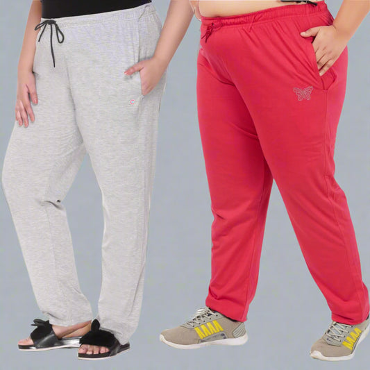 Stylish Cotton Track Pants For Women (Pack of 2)
