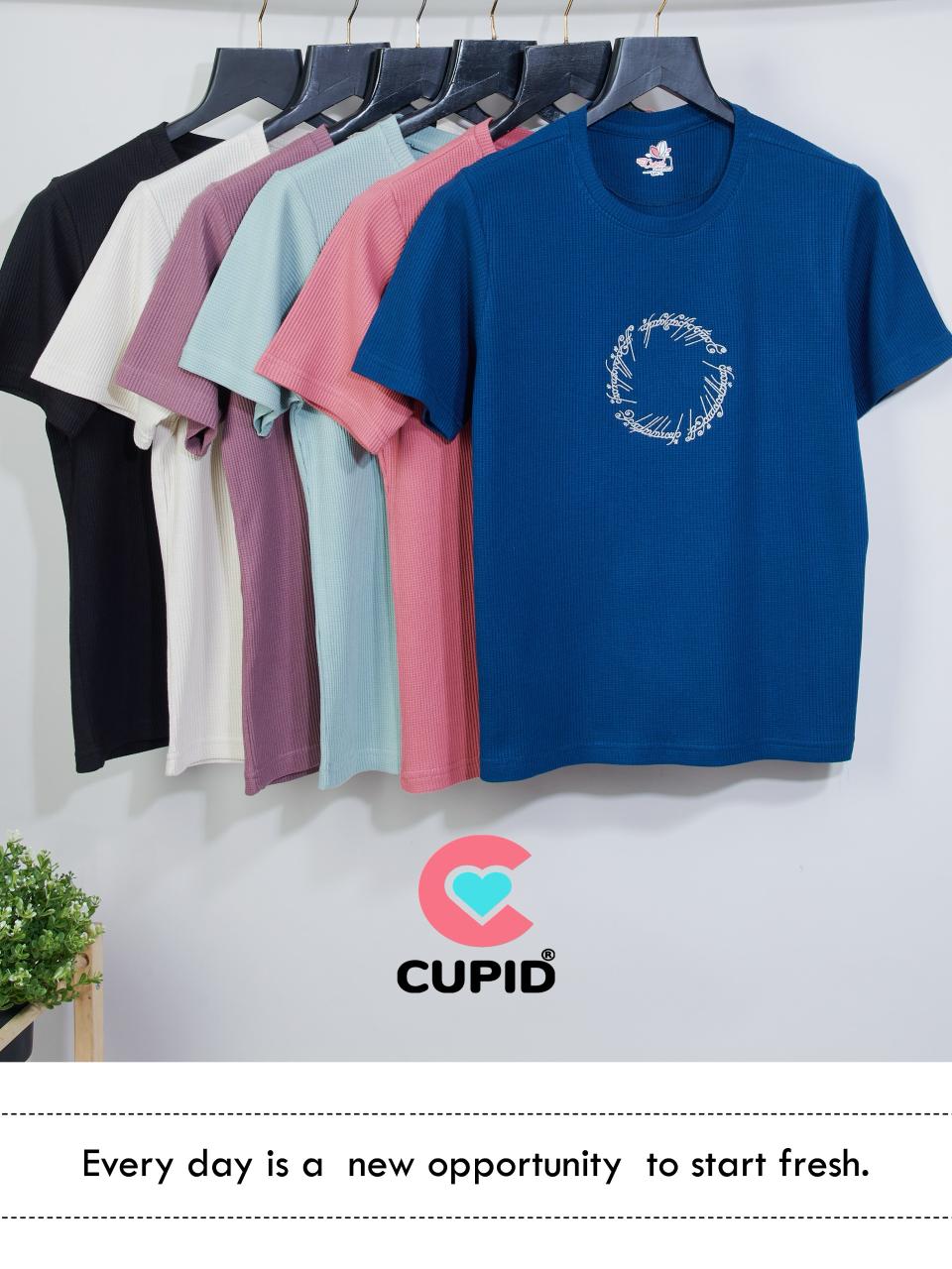 Women Find Your Balance Textured Cotton Relaxed Fit T-Shirt: Black