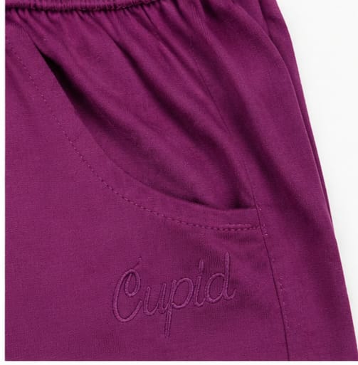 Cotton Capris For Women - Half Capri Pants - Purple
