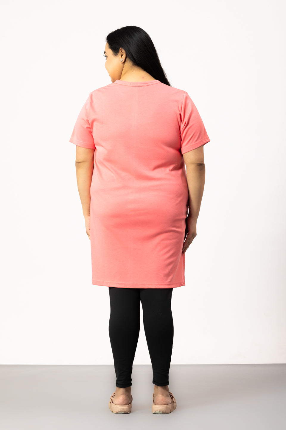 Plus Size Half Sleeves Long Tops For Women - Pack of 2 (Sea Green & Pink)