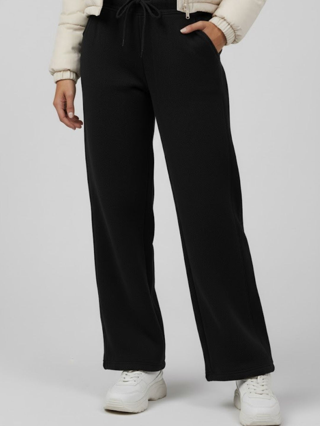 Cupid Warm Fleece Straight Pants-Winter Wear