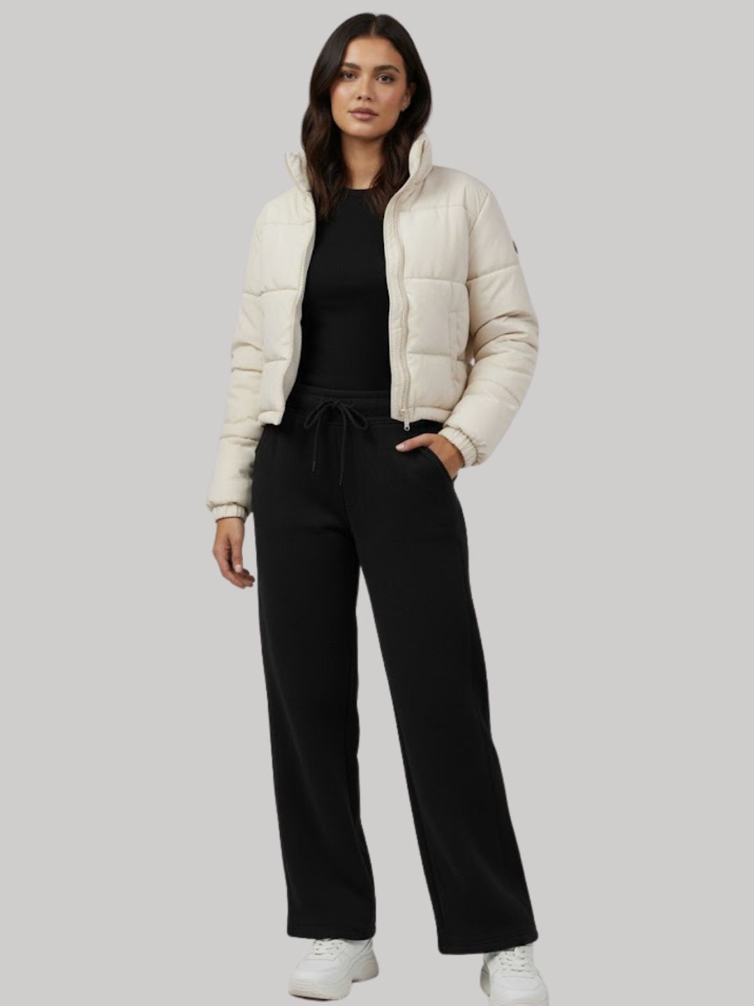 Cupid Warm Fleece Straight Pants-Winter Wear