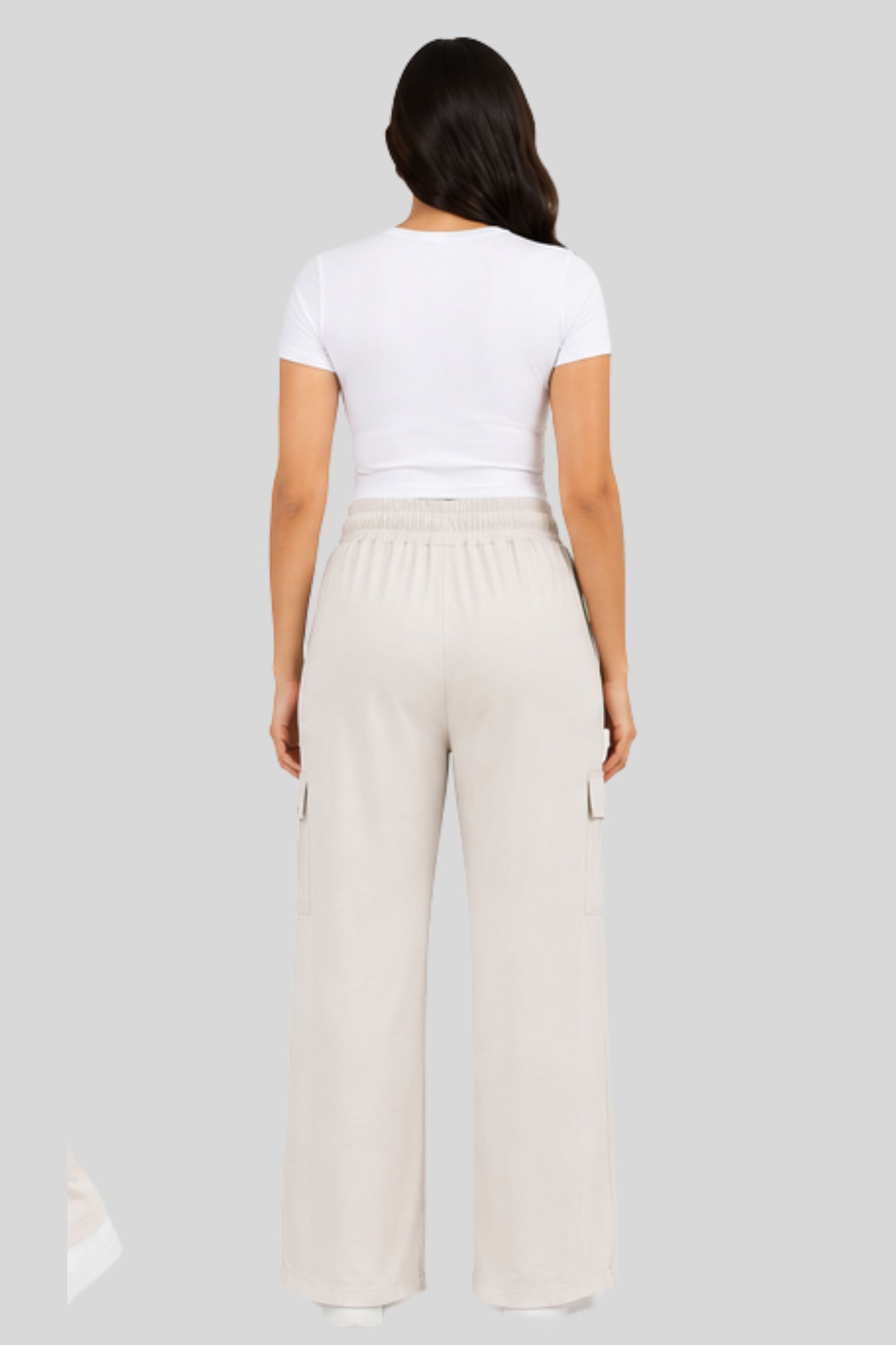 Cupid Woman Cotton Straight Fit Cargo Pants Lounge Bottom with 4 Functional Pockets