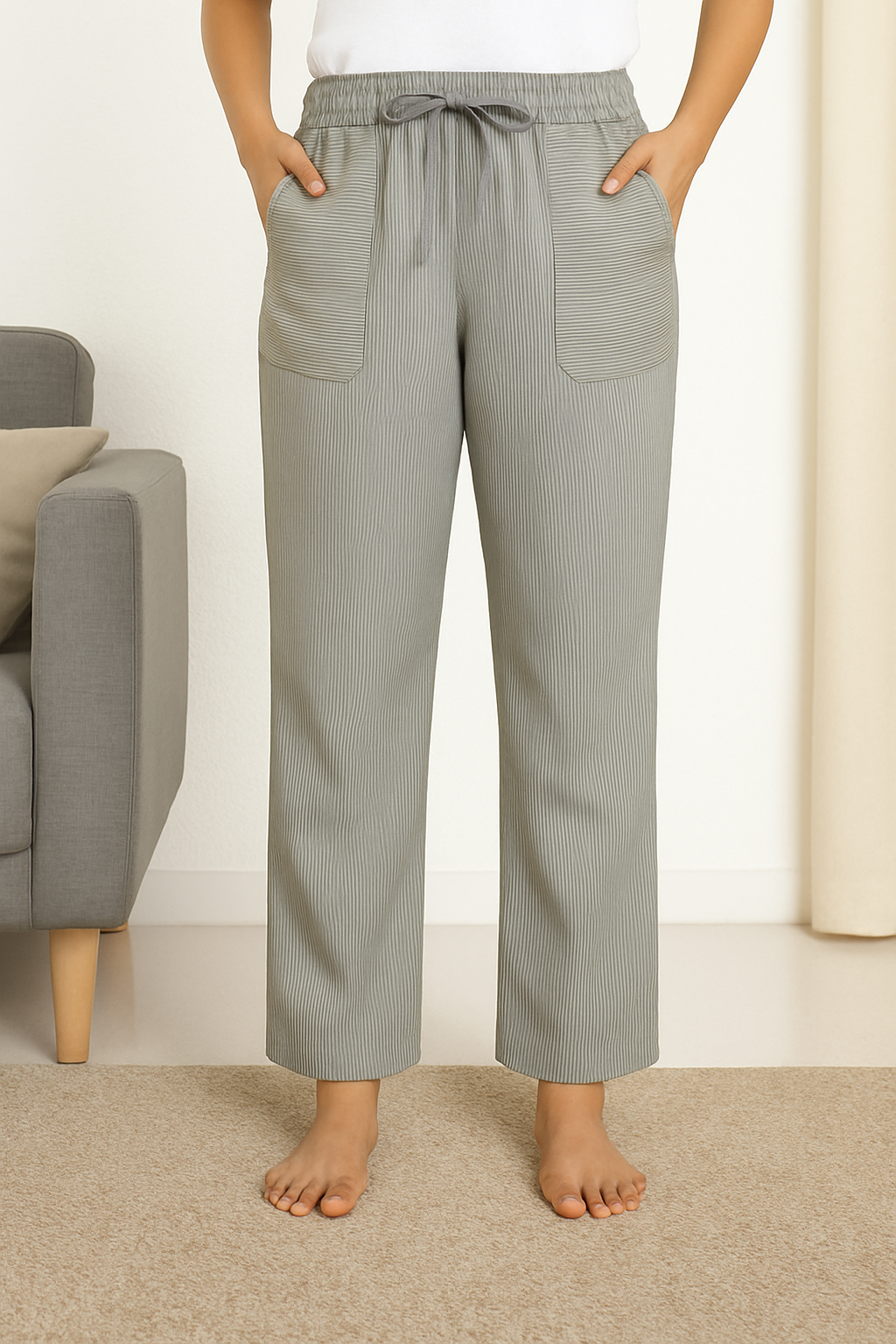Women’s Cotton Striped Pajama Pants | High Waisted | Sizes L–5XL