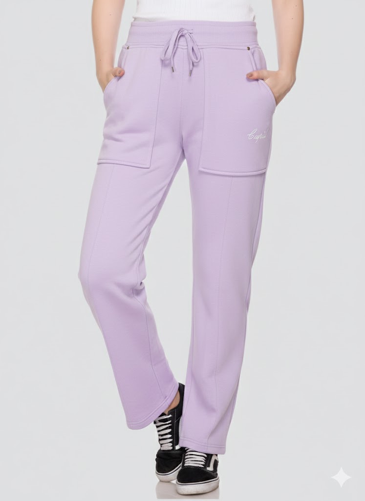Winters Fleece Lined Warm Sweatpants -Lavender