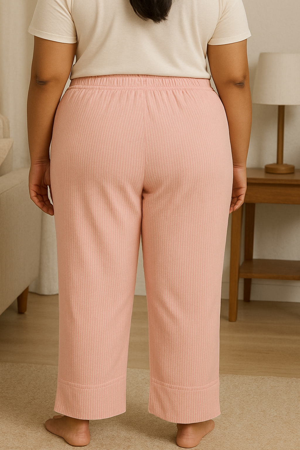 Women’s Cotton Striped Pajama Pants | High Waisted | Sizes L–5XL