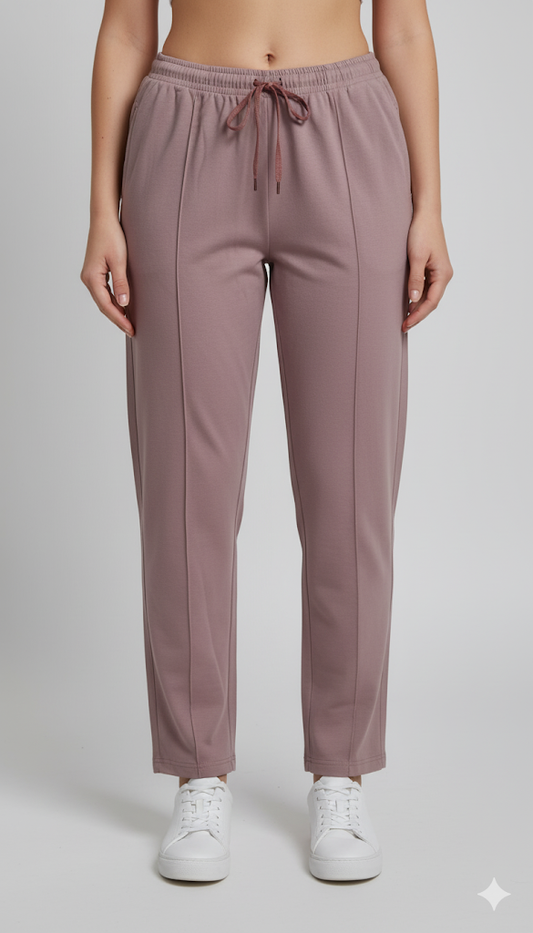 Mid Rise Easy Cotton Pants-Primrose