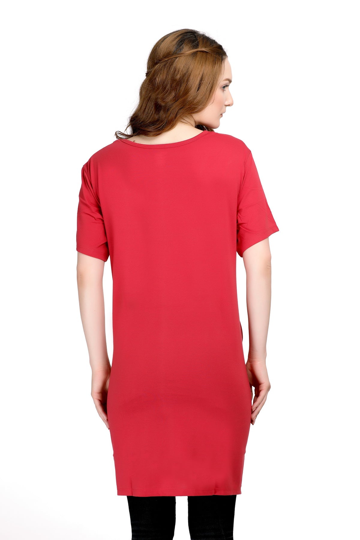 Plus Size Cotton Round Neck T-Shirt, Plus Sizes Night, Sleep, Yoga, Gym, Lounge & Daily Use Wear Long Top & Tees for Women (Combo Pack of 3) freeshipping - Cupid Clothings