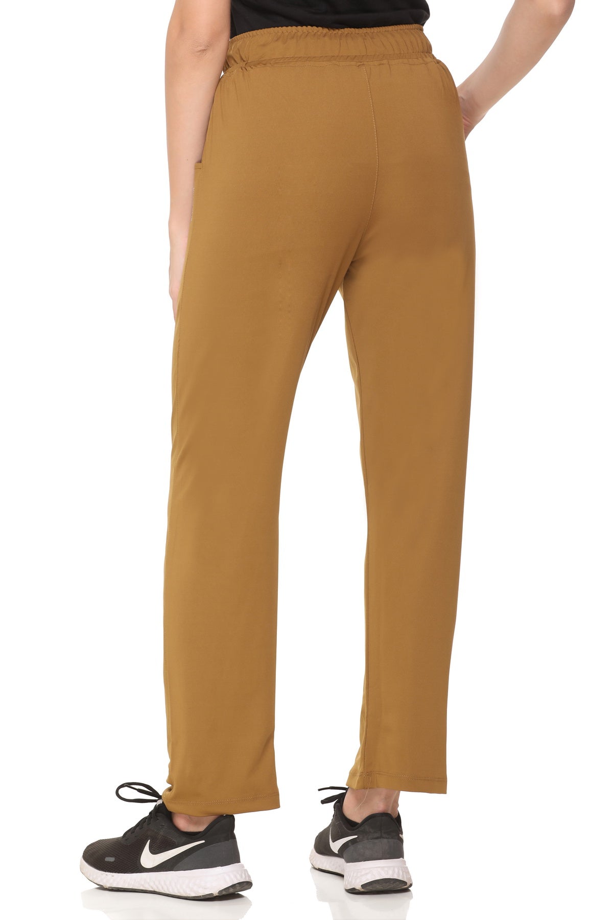 Stylish Mustard Yellow Cotton Dry Fit Gym Pants For Women Online In India