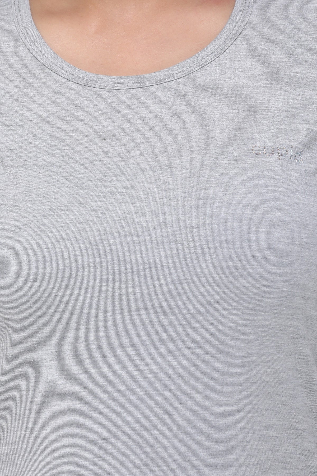 CUPID Round Neck Plain Summers Cotton T-Shirt For Women/Girls (Grey) freeshipping - Cupid Clothings