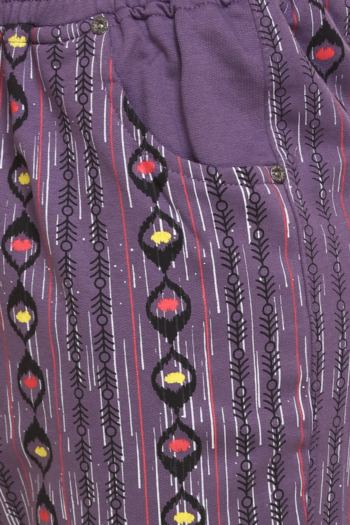 Cotton Printed Night Pajamas For Women - Lavender