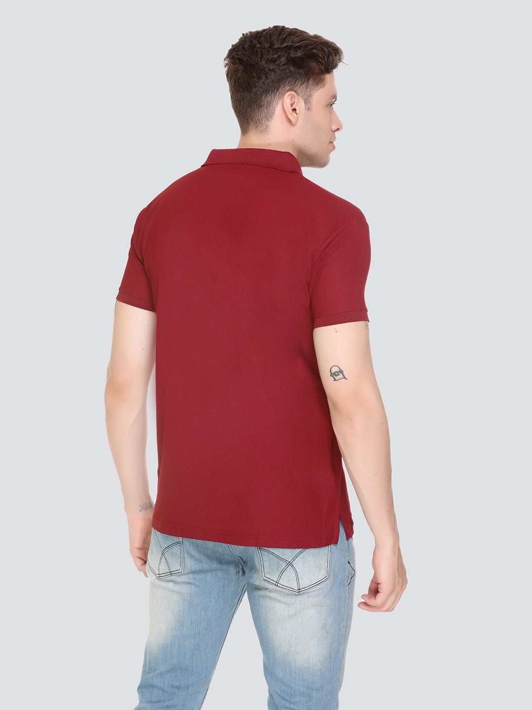 Buy Maroon Collar T-shirts For Men Online In India