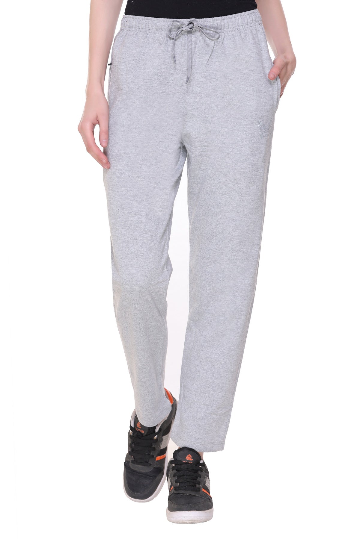 Winter Fleece Track Pants For Women - Grey