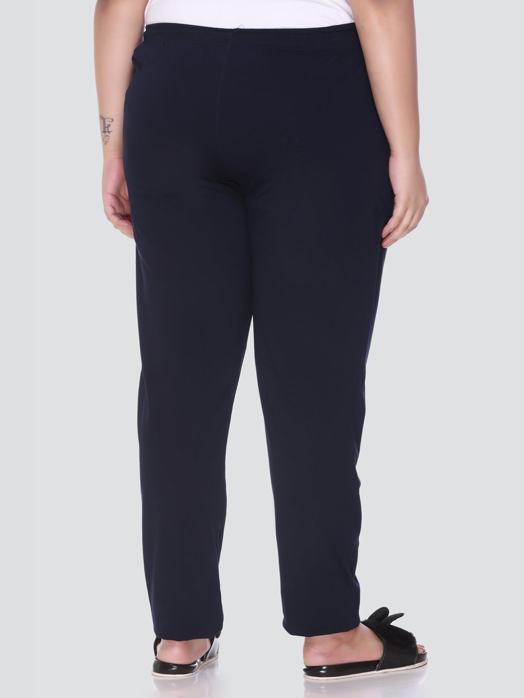 Buy Navy Blue Cotton Track Pants For Women At Best Prices