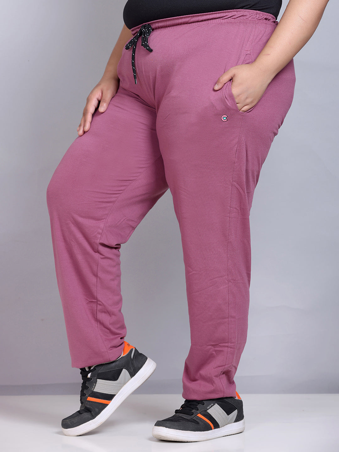 Track Pants For Women With One Side Zip Pocket