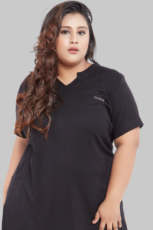 Half Sleeves Long Top For Women