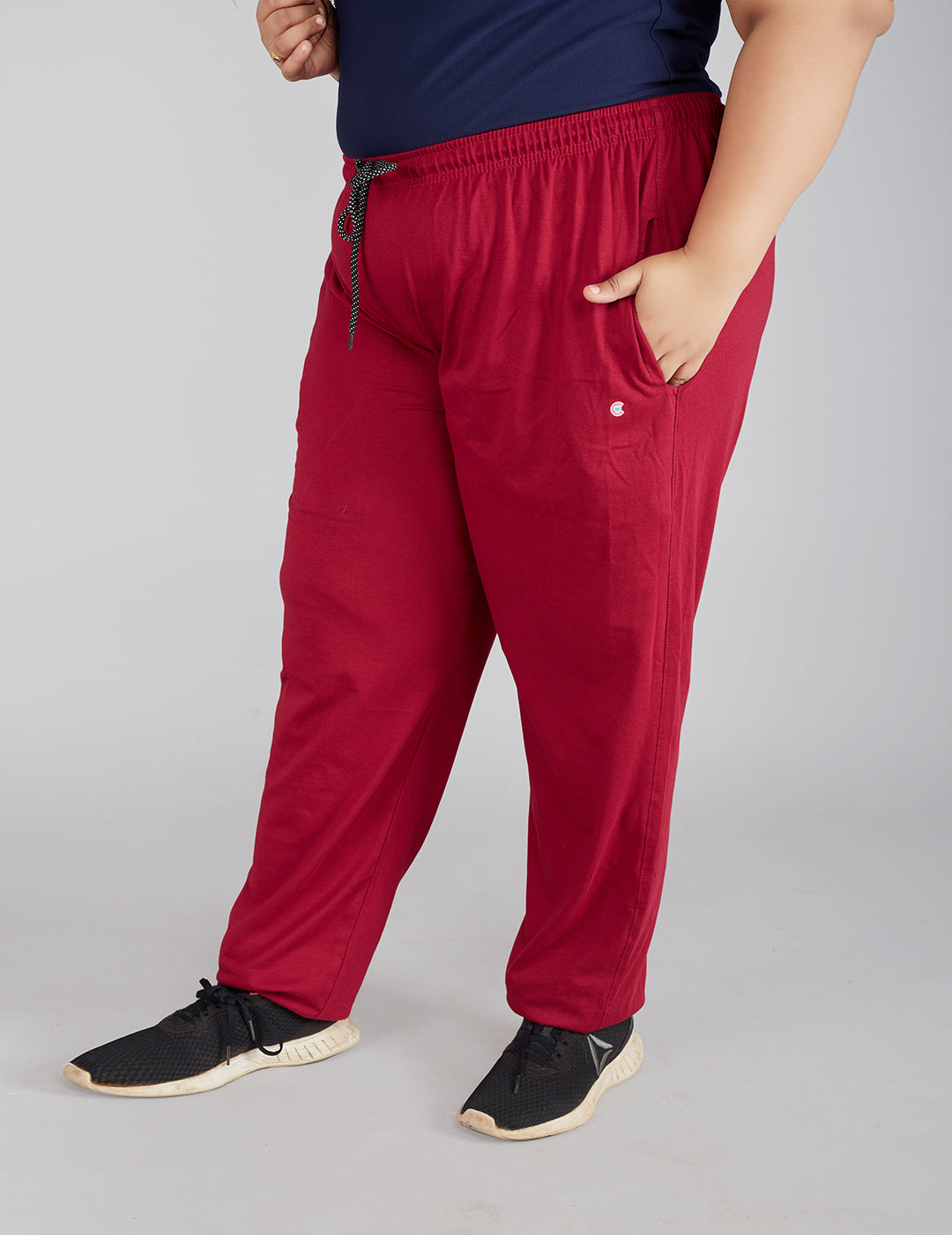 Stylish Plum Cotton Track Pants For Women Online In India