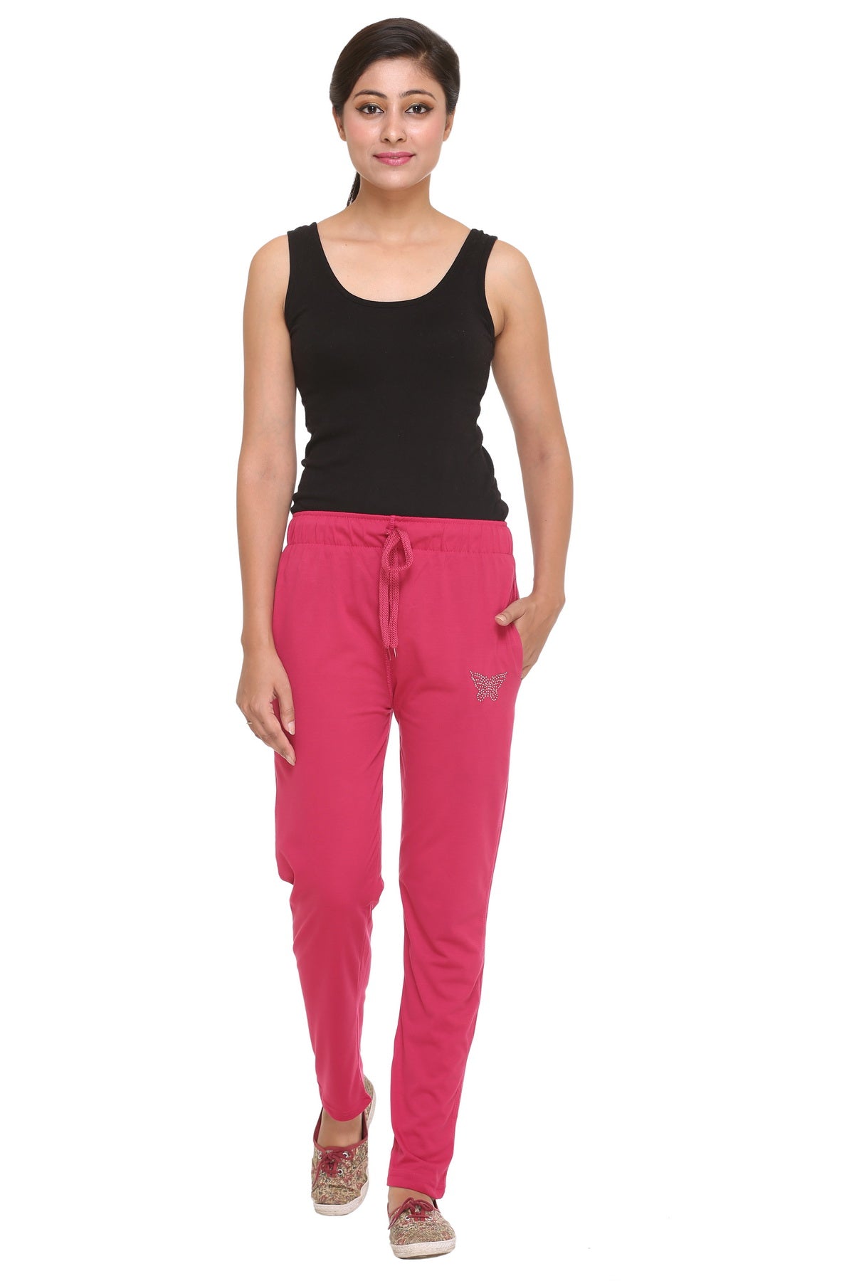 Women Cotton Blended Regular Fit Track Pants