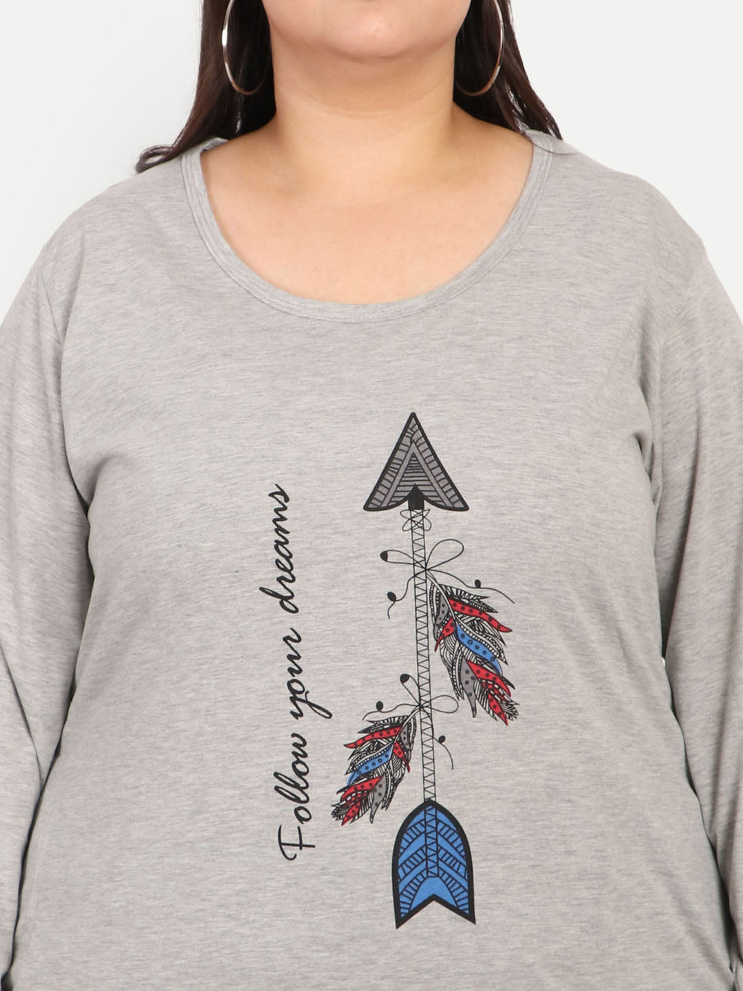Stylish Plus Size Full Sleeves Cotton Long Tops For Women (Pack of 2) Online In India