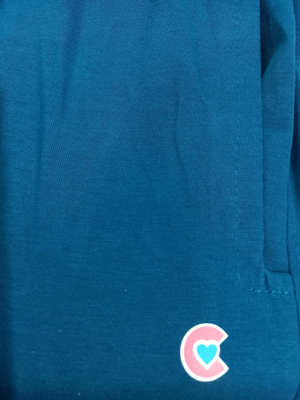 Women's Plus Size Blue Cotton Trackpant