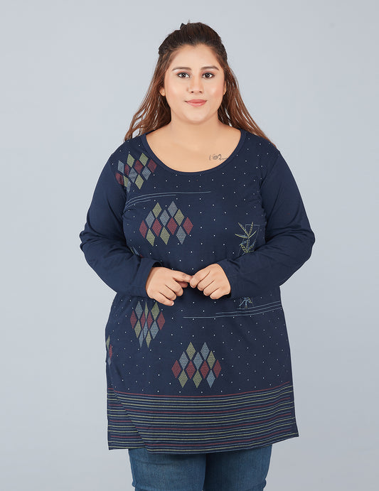 Printed Long Top For Women