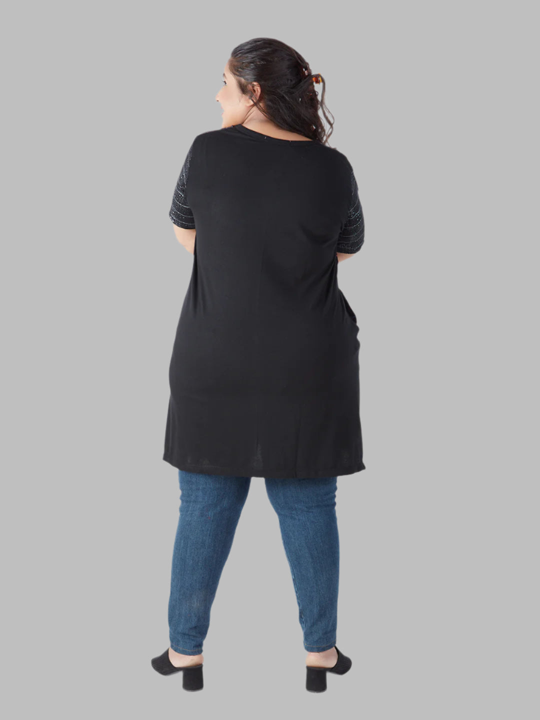 Black Long Tops For Ladies