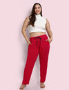 Women Trackpants With One Side Zip Pocket - Pink