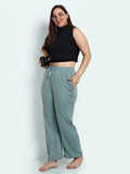 Lightweight High Rise Cotton Trackpants