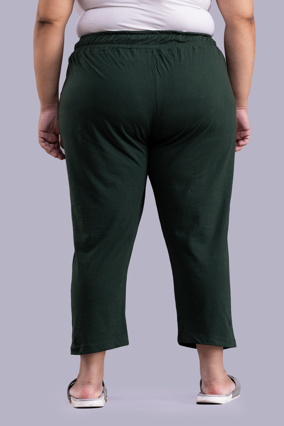 Cotton Capris For Women - Half Capri Pants - Bottle Green