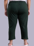 Cotton Capris For Women - Half Capri Pants - Bottle Green