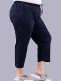 Elastic Waisted Capri for Women - Yoga Pants for Women