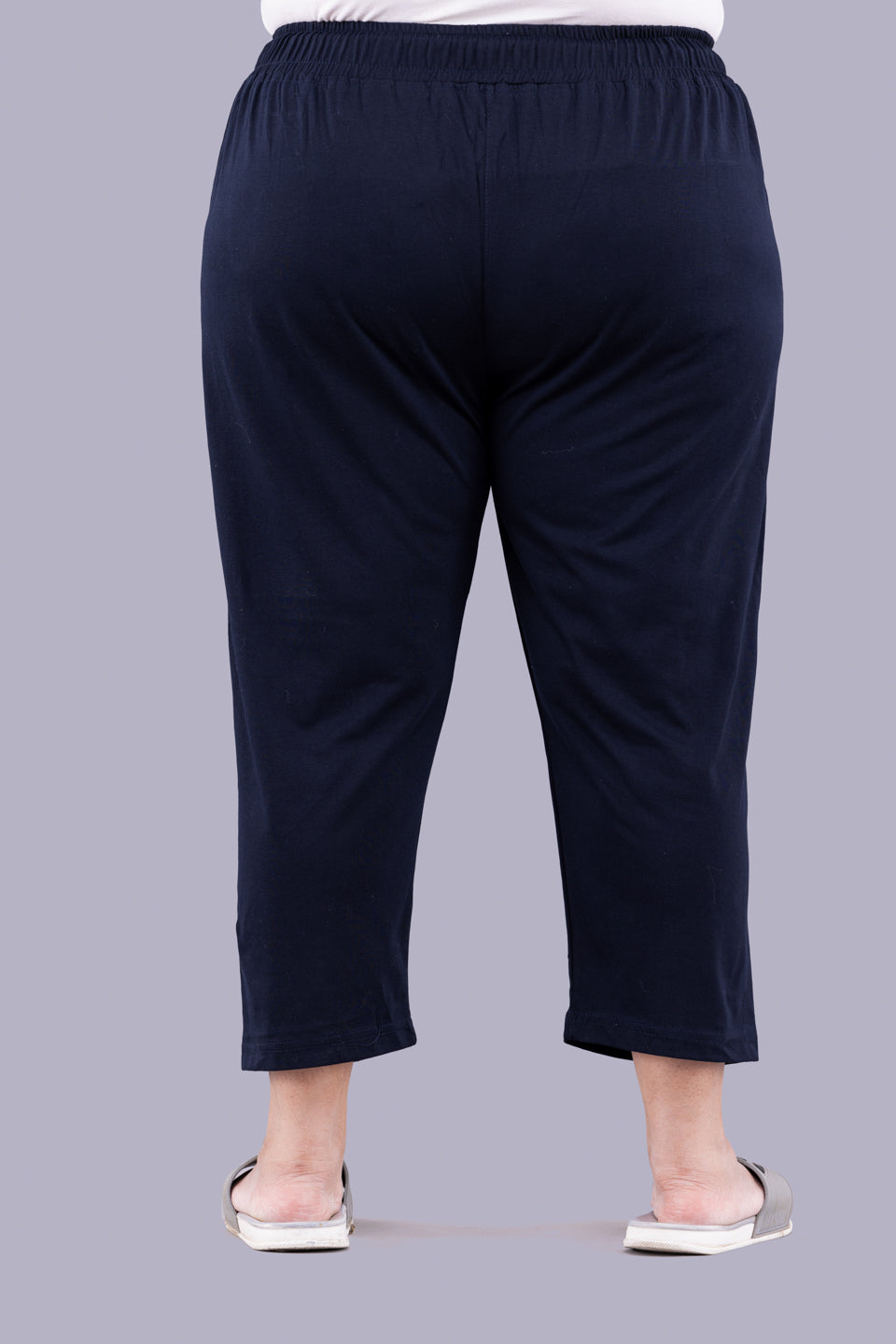 Cotton Capris For Women - Half Pants Pack of 2 (Purple & Navy Blue)