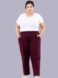 Plus Size Cotton Trackpants For Women 
