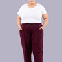 Cotton Track Pants - Relaxed Fit Lounge Pants - Wine