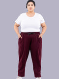 Elastic Waist Cotton Trackpants For Women 