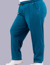 Cotton Track Pants - Relaxed Fit Lounge Pants - Teal Blue
