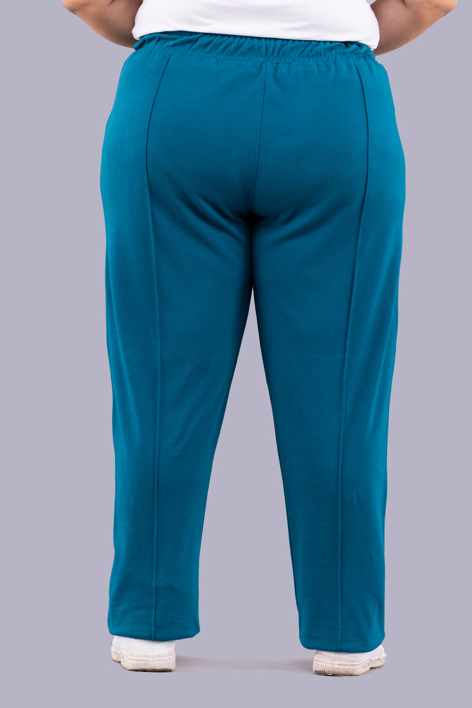 Cotton Track Pants - Relaxed Fit Lounge Pants - Teal Blue