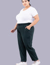 Cotton Track Pants - Relaxed Fit Lounge Pants - Bottle Green