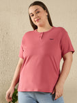 Cotton Casual T-shirts For Summers- Rouge