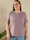 Cotton Casual T-shirts For Summers- Lilac