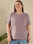 Cotton Casual T-shirts For Summers- Lilac